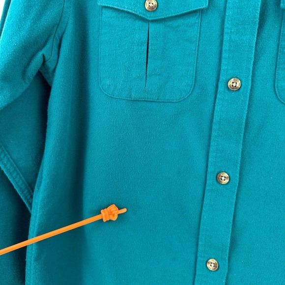 Vintage L.L Bean Shirt Womens Small Green Cotton Button Up‎ Long Sleeve - Picture 6 of 10